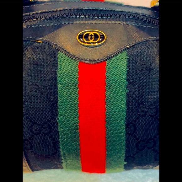 Vintage GUCCI Web Boston Bag - Picture 6 of 13